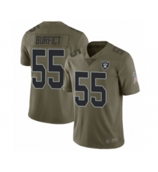 Men's Oakland Raiders #55 Vontaze Burfict Limited Olive 2017 Salute to Service Football Jersey