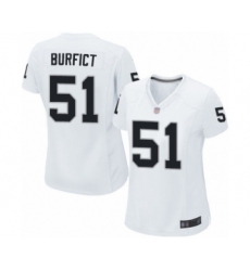 Women's Oakland Raiders #51 Vontaze Burfict Game White Football Jersey