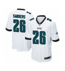 Men's Philadelphia Eagles #26 Miles Sanders Game White Football Jersey