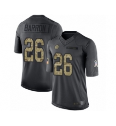 Men's Pittsburgh Steelers #26 Mark Barron Limited Black 2016 Salute to Service Football Jersey