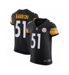 Men's Pittsburgh Steelers #51 Mark Barron Black Team Color Vapor Untouchable Elite Player Football Jersey