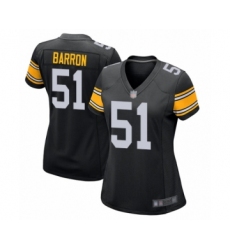 Women's Pittsburgh Steelers #51 Mark Barron Game Black Alternate Football Jersey