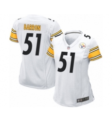 Women's Pittsburgh Steelers #51 Mark Barron Game White Football Jersey