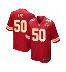 Men's Kansas City Chiefs #50 Darron Lee Game Red Team Color Football Jersey