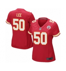 Women's Kansas City Chiefs #50 Darron Lee Game Red Team Color Football Jersey