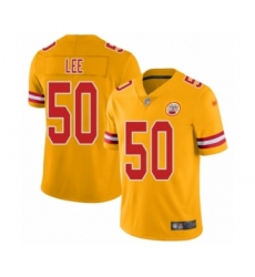 Women's Kansas City Chiefs #50 Darron Lee Limited Gold Inverted Legend Football Jersey