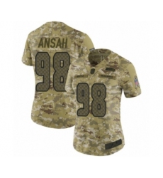 Women's Seattle Seahawks #98 Ezekiel Ansah Limited Camo 2018 Salute to Service Football Jersey