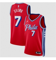 Men's Philadelphia 76ers #7 Jaylen Brown Royal 2026 Icon Edition Stitched Jersey