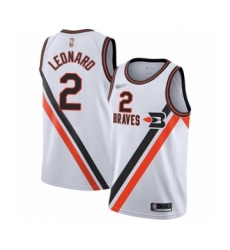 Youth Los Angeles Clippers #2 Kawhi Leonard Swingman White Hardwood Classics Finished Basketball Jersey