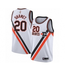 Women's Los Angeles Clippers #20 Landry Shamet Swingman White Hardwood Classics Finished Basketball Jersey