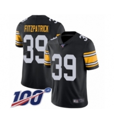 Men's Pittsburgh Steelers #39 Minkah Fitzpatrick Black Alternate Vapor Untouchable Limited Player 100th Season Football Jersey