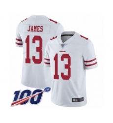 Men's San Francisco 49ers #13 Richie James White Vapor Untouchable Limited Player 100th Season Football Jersey