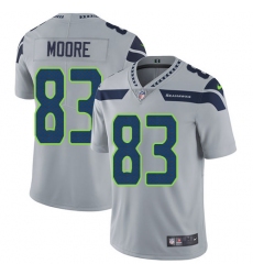 Men's Nike Seattle Seahawks #83 David Moore Grey Alternate Vapor Untouchable Limited Player NFL Jersey