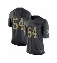 Men's Atlanta Falcons #54 Foye Oluokun Limited Black 2016 Salute to Service Football Jersey