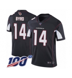 Men's Arizona Cardinals #14 Damiere Byrd Black Alternate Vapor Untouchable Limited Player 100th Season Football Jersey