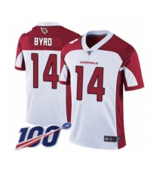 Youth Arizona Cardinals #14 Damiere Byrd White Vapor Untouchable Limited Player 100th Season Football Jersey