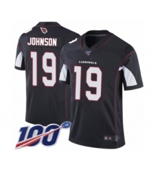 Men's Arizona Cardinals #19 KeeSean Johnson Black Alternate Vapor Untouchable Limited Player 100th Season Football Jersey