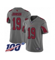 Youth Arizona Cardinals #19 KeeSean Johnson Limited Silver Inverted Legend 100th Season Football Jersey