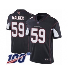 Men's Arizona Cardinals #59 Joe Walker Black Alternate Vapor Untouchable Limited Player 100th Season Football Jersey