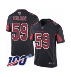 Men's Arizona Cardinals #59 Joe Walker Limited Black Rush Vapor Untouchable 100th Season Football Jersey