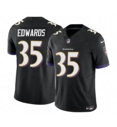 Men's Baltimore Ravens #35 Gus Edwards Black 2023 F.U.S.E. Vapor Limited Football Stitched Jersey