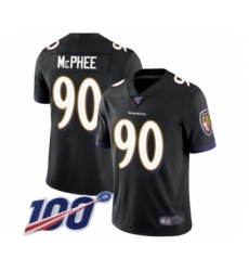 Youth Baltimore Ravens #90 Pernell McPhee Black Alternate Vapor Untouchable Limited Player 100th Season Football Jersey