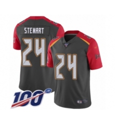 Men's Tampa Bay Buccaneers #24 Darian Stewart Limited Gray Inverted Legend 100th Season Football Jersey