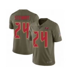 Men's Tampa Bay Buccaneers #24 Darian Stewart Limited Olive 2017 Salute to Service Football Jersey