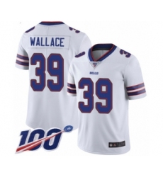 Men's Buffalo Bills #39 Levi Wallace White Vapor Untouchable Limited Player 100th Season Football Jersey
