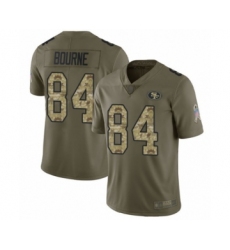 Youth San Francisco 49ers #84 Kendrick Bourne Limited Olive Camo 2017 Salute to Service Football Jersey