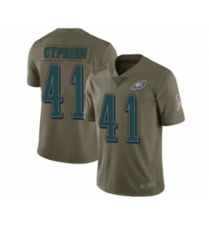 Men's Philadelphia Eagles #41 Johnathan Cyprien Limited Olive 2017 Salute to Service Football Jersey
