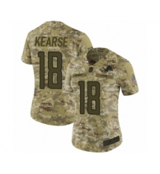 Women's Detroit Lions #18 Jermaine Kearse Limited Camo 2018 Salute to Service Football Jersey