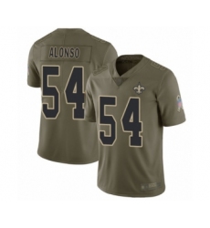 Youth New Orleans Saints #54 Kiko Alonso Limited Olive 2017 Salute to Service Football Jersey