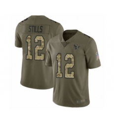 Youth Houston Texans #12 Kenny Stills Limited Olive Camo 2017 Salute to Service Football Jersey