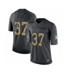Men's Houston Texans #37 Jahleel Addae Limited Black 2016 Salute to Service Football Jersey