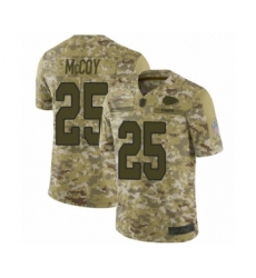 Men's Kansas City Chiefs #25 LeSean McCoy Limited Camo 2018 Salute to Service Football Jersey