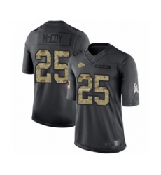 Youth Kansas City Chiefs #25 LeSean McCoy Limited Black 2016 Salute to Service Football Jersey