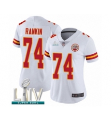 Women's Kansas City Chiefs #74 Martinas Rankin White Vapor Untouchable Limited Player Super Bowl LIV Bound Football Jersey