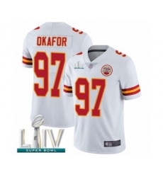Men's Kansas City Chiefs #97 Alex Okafor White Vapor Untouchable Limited Player Super Bowl LIV Bound Football Jersey