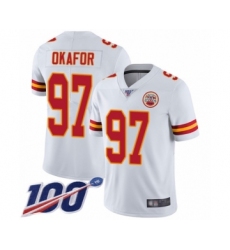 Youth Kansas City Chiefs #97 Alex Okafor White Vapor Untouchable Limited Player 100th Season Football Jersey