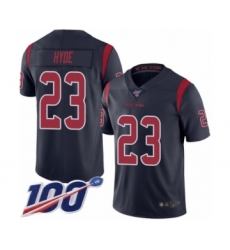 Youth Houston Texans #23 Carlos Hyde Limited Navy Blue Rush Vapor Untouchable 100th Season Football Jersey
