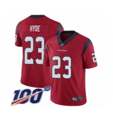Youth Houston Texans #23 Carlos Hyde Red Alternate Vapor Untouchable Limited Player 100th Season Football Jersey