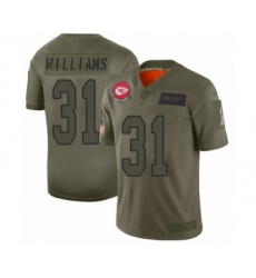 Youth Kansas City Chiefs #31 Darrel Williams Limited Camo 2019 Salute to Service Football Jersey