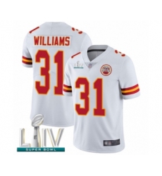 Youth Kansas City Chiefs #31 Darrel Williams White Vapor Untouchable Limited Player Super Bowl LIV Bound Football Jersey