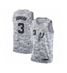 Men's San Antonio Spurs #3 Keldon Johnson White Swingman Jersey - Earned Edition