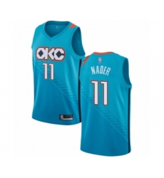 Men's Oklahoma City Thunder #11 Abdel Nader Authentic Turquoise Basketball Jersey - City Edition