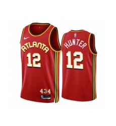 Men's Atlanta Hawks #12 De'Andre Hunter 2022-23 Red Icon Edition Stitched Jersey