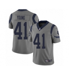 Men's Los Angeles Rams #41 Kenny Young Limited Gray Inverted Legend Football Jersey