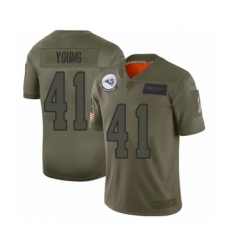 Men's Los Angeles Rams #41 Kenny Young Limited Olive 2019 Salute to Service Football Jersey