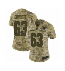 Women's Los Angeles Rams #63 Austin Corbett Limited Camo 2018 Salute to Service Football Jersey